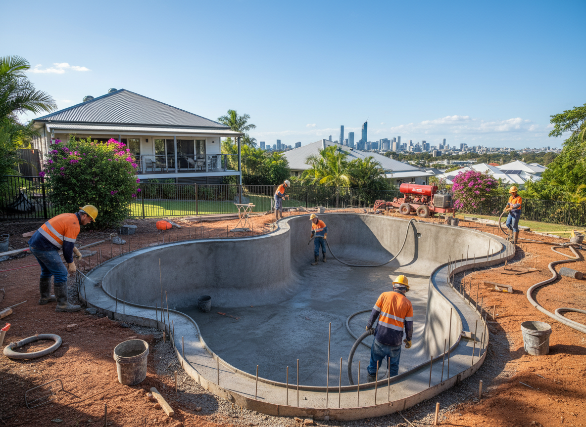 concrete pools in Mansfield